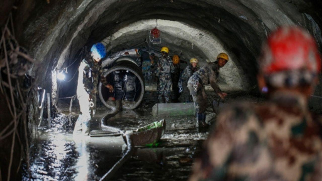 Security personnel conduct search and rescue operations in Nepal's flood-affected districts. Pic/AFP
